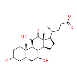 ChemSpider 2D Image | (3alpha,5beta,7alpha,11alpha)-3,7,11-Trihydroxy-12-oxocholan-24-oic acid | C24H38O6