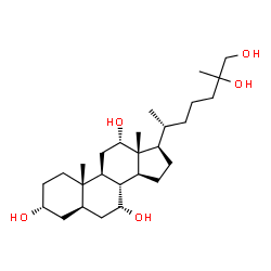 ChemSpider 2D Image | 5alpha-Cholestane-3alpha,7alpha,12alpha,25,26-pentol | C27H48O5