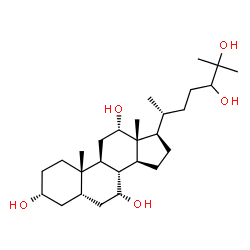 ChemSpider 2D Image | 3a,7a,12a,24,25-Pentahydroxycoprostane | C27H48O5