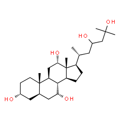 ChemSpider 2D Image | 5alpha-Cholestane-3alpha,7alpha,12alpha,23,25-pentol | C27H48O5