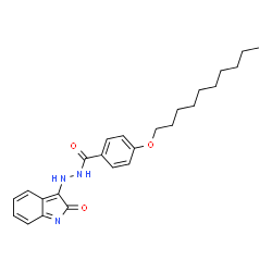 ChemSpider 2D Image | 4-(Decyloxy)-N'-(2-oxo-2H-indol-3-yl)benzohydrazide | C25H31N3O3