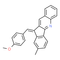 ChemSpider 2D Image | (11E)-11-(4-Methoxybenzylidene)-2-methyl-11H-indeno[1,2-b]quinoline | C25H19NO