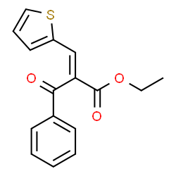 ChemSpider 2D Image | Ethyl (2E)-2-benzoyl-3-(2-thienyl)acrylate | C16H14O3S