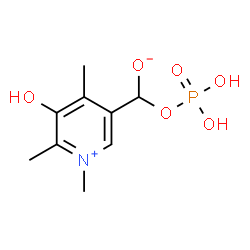 ChemSpider 2D Image | (5-Hydroxy-1,4,6-trimethyl-3-pyridiniumyl)(phosphonooxy)methanolate | C9H14NO6P
