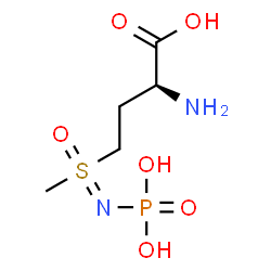 ChemSpider 2D Image | (2S)-2-Amino-4-(S-methyl-N-phosphonosulfonimidoyl)butanoic acid | C5H13N2O6PS