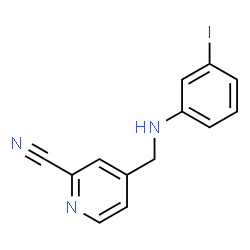 ChemSpider 2D Image | 4-{[(3-Iodophenyl)amino]methyl}-2-pyridinecarbonitrile | C13H10IN3