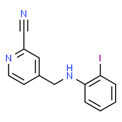 ChemSpider 2D Image | 4-{[(2-Iodophenyl)amino]methyl}-2-pyridinecarbonitrile | C13H10IN3