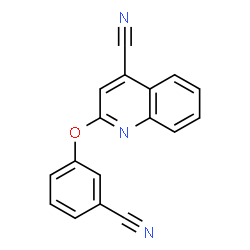 ChemSpider 2D Image | 2-(3-Cyanophenoxy)-4-quinolinecarbonitrile | C17H9N3O
