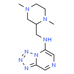 ChemSpider 2D Image | N-[(1,4-Dimethyl-2-piperazinyl)methyl]tetrazolo[1,5-a]pyrazin-5-amine | C11H18N8