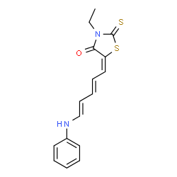 ChemSpider 2D Image | 3-Ethyl-5-(5-phenylamino-penta-2,4-dienylidene)-2-thioxo-thiazolidin-4-one | C16H16N2OS2