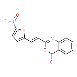 ChemSpider 2D Image | 2-[(E)-2-(5-Nitro-2-thienyl)vinyl]-4H-3,1-benzoxazin-4-one | C14H8N2O4S