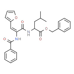 ChemSpider 2D Image | Benzyl N-[(2E)-2-(benzoylamino)-3-(2-furyl)-2-propenoyl]leucinate | C27H28N2O5