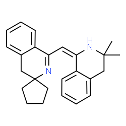ChemSpider 2D Image | 1'-[(E)-(3,3-Dimethyl-3,4-dihydro-1(2H)-isoquinolinylidene)methyl]-4'H-spiro[cyclopentane-1,3'-isoquinoline] | C25H28N2
