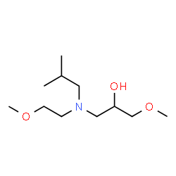 ChemSpider 2D Image | 1-[Isobutyl(2-methoxyethyl)amino]-3-methoxy-2-propanol | C11H25NO3