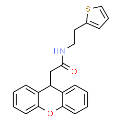 ChemSpider 2D Image | N-[2-(2-Thienyl)ethyl]-2-(9H-xanthen-9-yl)acetamide | C21H19NO2S