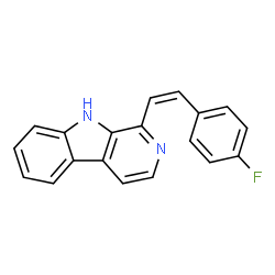 ChemSpider 2D Image | 1-[(Z)-2-(4-Fluorophenyl)vinyl]-9H-beta-carboline | C19H13FN2
