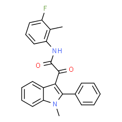 ChemSpider 2D Image | N-(3-Fluoro-2-methylphenyl)-2-(1-methyl-2-phenyl-1H-indol-3-yl)-2-oxoacetamide | C24H19FN2O2