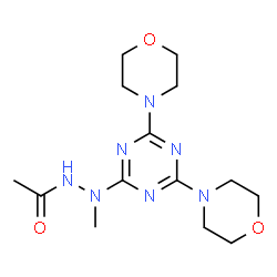 ChemSpider 2D Image | N'-[4,6-Di(4-morpholinyl)-1,3,5-triazin-2-yl]-N'-methylacetohydrazide | C14H23N7O3