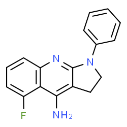ChemSpider 2D Image | 5-Fluoro-1-phenyl-2,3-dihydro-1H-pyrrolo[2,3-b]quinolin-4-amine | C17H14FN3