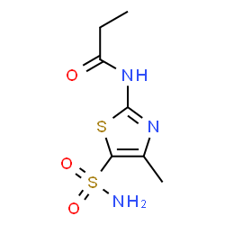 ChemSpider 2D Image | N-(4-Methyl-5-sulfamoyl-1,3-thiazol-2-yl)propanamide | C7H11N3O3S2