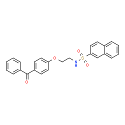 ChemSpider 2D Image | N-[2-(4-Benzoylphenoxy)ethyl]-2-naphthalenesulfonamide | C25H21NO4S
