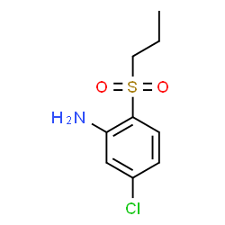 ChemSpider 2D Image | 5-Chloro-2-(propylsulfonyl)aniline | C9H12ClNO2S