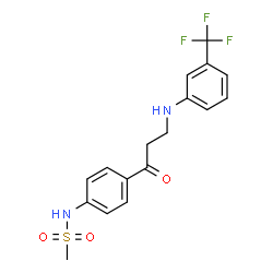 ChemSpider 2D Image | N-(4-{N-[3-(Trifluoromethyl)phenyl]-beta-alanyl}phenyl)methanesulfonamide | C17H17F3N2O3S