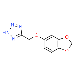 ChemSpider 2D Image | 5-[(1,3-Benzodioxol-5-yloxy)methyl]-2H-tetrazole | C9H8N4O3