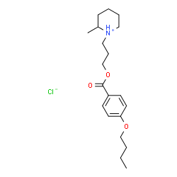ChemSpider 2D Image | 1-{3-[(4-Butoxybenzoyl)oxy]propyl}-2-methylpiperidinium chloride | C20H32ClNO3