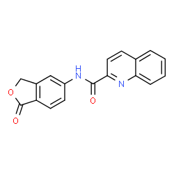 ChemSpider 2D Image | N-(1-Oxo-1,3-dihydro-2-benzofuran-5-yl)-2-quinolinecarboxamide | C18H12N2O3