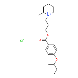 ChemSpider 2D Image | 1-{3-[(4-sec-Butoxybenzoyl)oxy]propyl}-2-methylpiperidinium chloride | C20H32ClNO3
