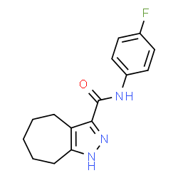 ChemSpider 2D Image | N-(4-Fluorophenyl)-1,4,5,6,7,8-hexahydrocyclohepta[c]pyrazole-3-carboxamide | C15H16FN3O