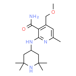 ChemSpider 2D Image | 4-(Methoxymethyl)-6-methyl-2-[(2,2,6,6-tetramethyl-4-piperidinyl)amino]nicotinamide | C18H30N4O2