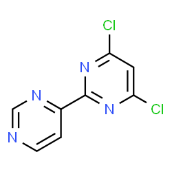 ChemSpider 2D Image | 4,6-Dichloro-2,4'-bipyrimidine | C8H4Cl2N4