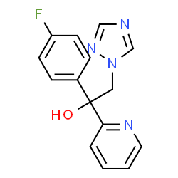 ChemSpider 2D Image | 1-(4-Fluorophenyl)-1-(2-pyridinyl)-2-(1H-1,2,4-triazol-1-yl)ethanol | C15H13FN4O