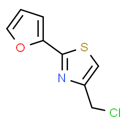 ChemSpider 2D Image | 4-(Chloromethyl)-2-(2-furyl)-1,3-thiazole | C8H6ClNOS