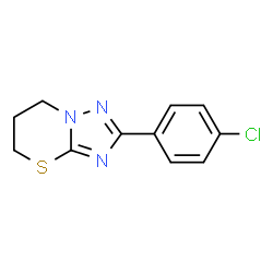 ChemSpider 2D Image | 2-(4-Chlorophenyl)-6,7-dihydro-5H-[1,2,4]triazolo[5,1-b][1,3]thiazine | C11H10ClN3S