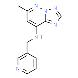 ChemSpider 2D Image | 6-Methyl-N-(3-pyridinylmethyl)[1,2,4]triazolo[1,5-b]pyridazin-8-amine | C12H12N6