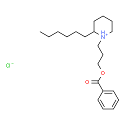 ChemSpider 2D Image | 1-[3-(Benzoyloxy)propyl]-2-hexylpiperidinium chloride | C21H34ClNO2
