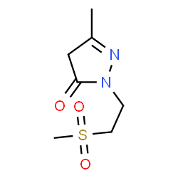 ChemSpider 2D Image | 5-Methyl-2-[2-(methylsulfonyl)ethyl]-2,4-dihydro-3H-pyrazol-3-one | C7H12N2O3S