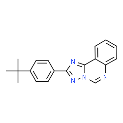 ChemSpider 2D Image | 2-[4-(2-Methyl-2-propanyl)phenyl][1,2,4]triazolo[1,5-c]quinazoline | C19H18N4