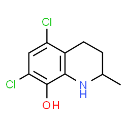 ChemSpider 2D Image | 5,7-Dichloro-2-methyl-1,2,3,4-tetrahydro-8-quinolinol | C10H11Cl2NO