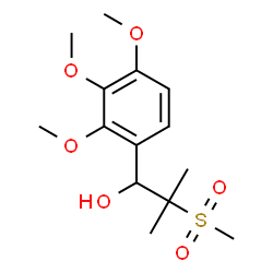 ChemSpider 2D Image | 2-Methyl-2-(methylsulfonyl)-1-(2,3,4-trimethoxyphenyl)-1-propanol | C14H22O6S