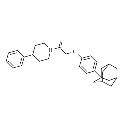 ChemSpider 2D Image | 2-[4-(Adamantan-1-yl)phenoxy]-1-(4-phenyl-1-piperidinyl)ethanone | C29H35NO2