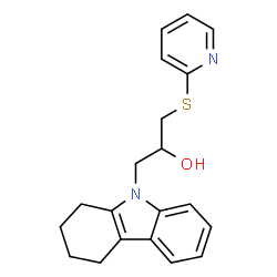ChemSpider 2D Image | 1-(Pyridin-2-ylsulfanyl)-3-(1,2,3,4-tetrahydro-carbazol-9-yl)-propan-2-ol | C20H22N2OS
