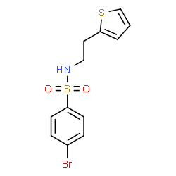 ChemSpider 2D Image | 4-Bromo-N-[2-(2-thienyl)ethyl]benzenesulfonamide | C12H12BrNO2S2