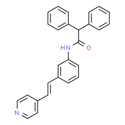ChemSpider 2D Image | 2,2-Diphenyl-N-{3-[(E)-2-(4-pyridinyl)vinyl]phenyl}acetamide | C27H22N2O