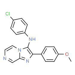 ChemSpider 2D Image | N-(4-Chlorophenyl)-2-(4-methoxyphenyl)imidazo[1,2-a]pyrazin-3-amine | C19H15ClN4O
