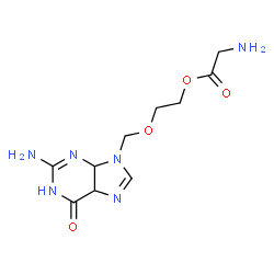 ChemSpider 2D Image | 2-[(2-Amino-6-oxo-1,4,5,6-tetrahydro-9H-purin-9-yl)methoxy]ethyl glycinate | C10H16N6O4