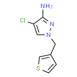 ChemSpider 2D Image | 4-Chloro-1-(3-thienylmethyl)-1H-pyrazol-3-amine | C8H8ClN3S